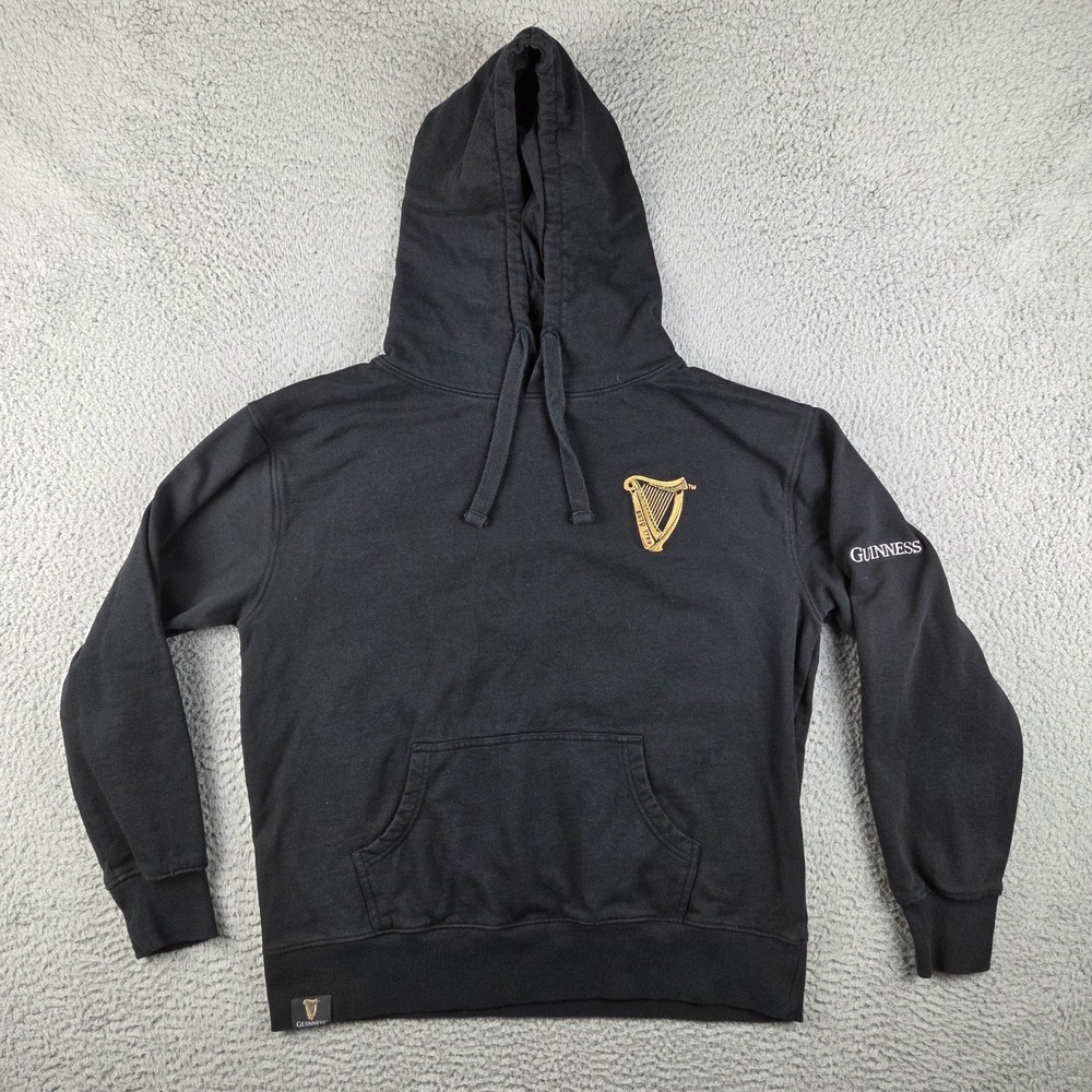 Guinness Hoodie Mens Medium Black Beer Official Merchandise Stout Ireland